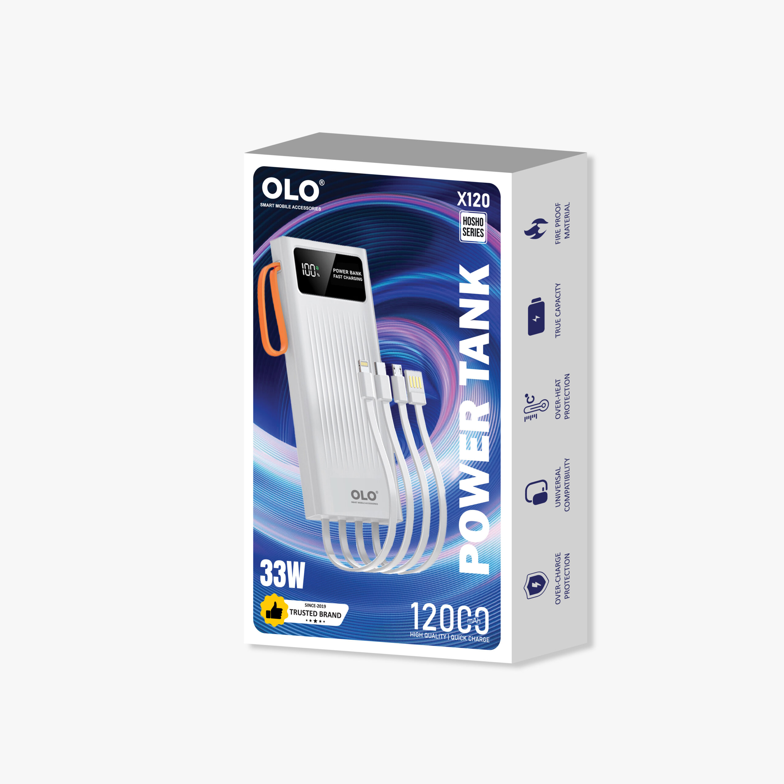 x120-01 OLO X120 QC+PD power bank - Image 1