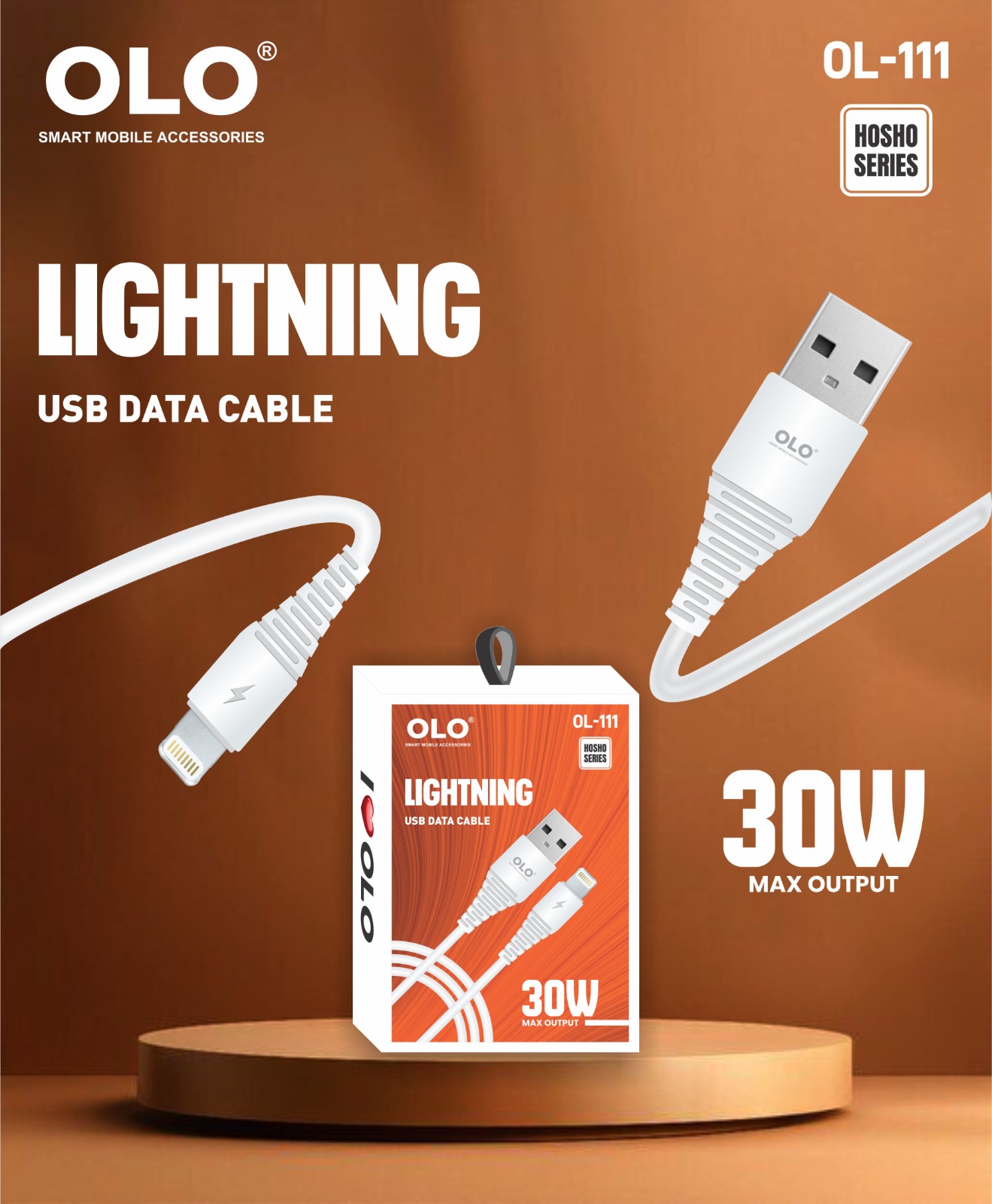OL-111 30W OLO OL-111 30W USB to Iphone Data cable - Image 1